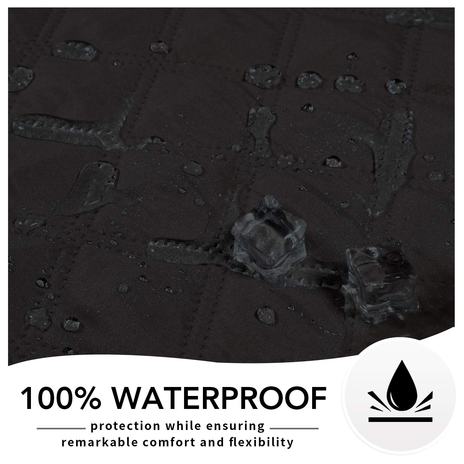 Easy-Going Waterproof Dog Bed Cover, Non-Slip Pet Blanket, 86x82in, Black