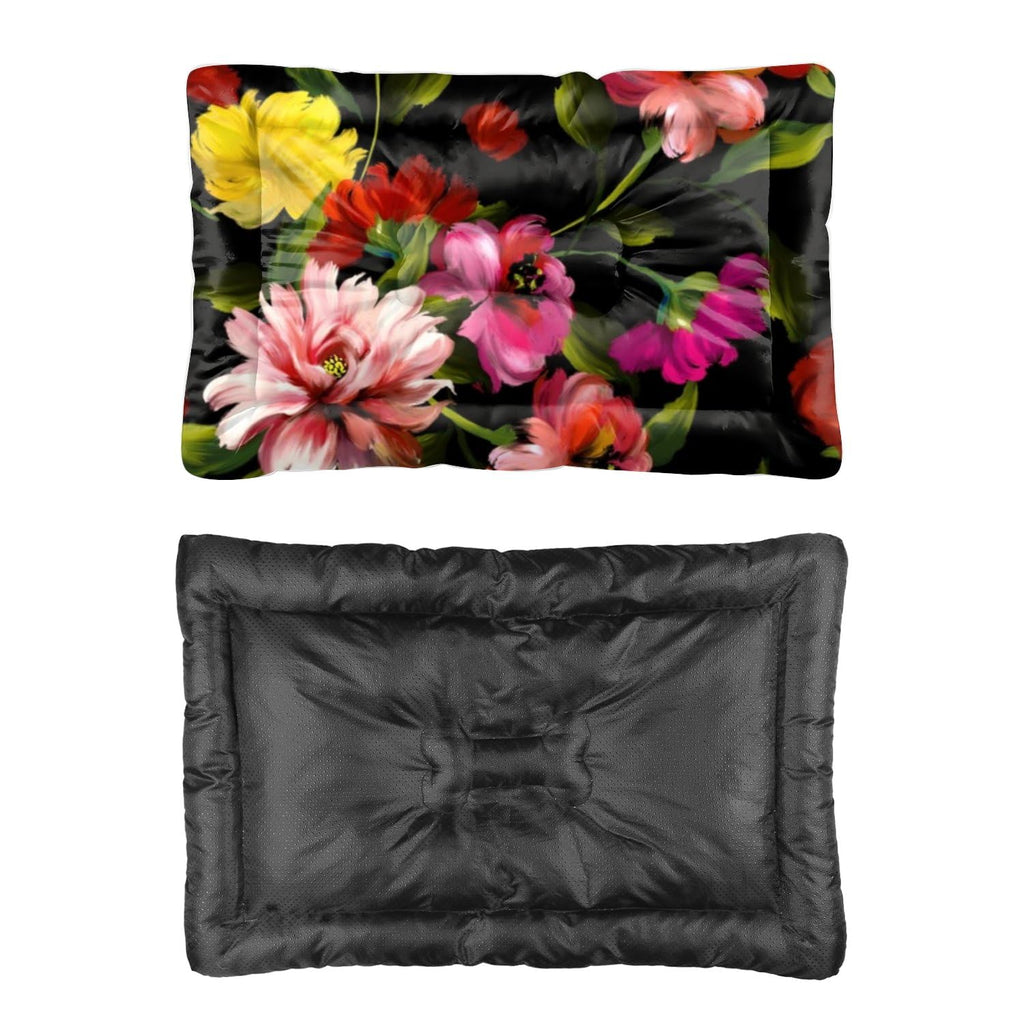 Ink Painting Dog Bed Pads Water Resistant Dog Bed Beds for Household Pets Pink Flowers Pet Friendly Non- Slip Bottom Kennel Accessories Multi- Scenario, Multi- Model Pet Cat Gift Printed Cage Mat
