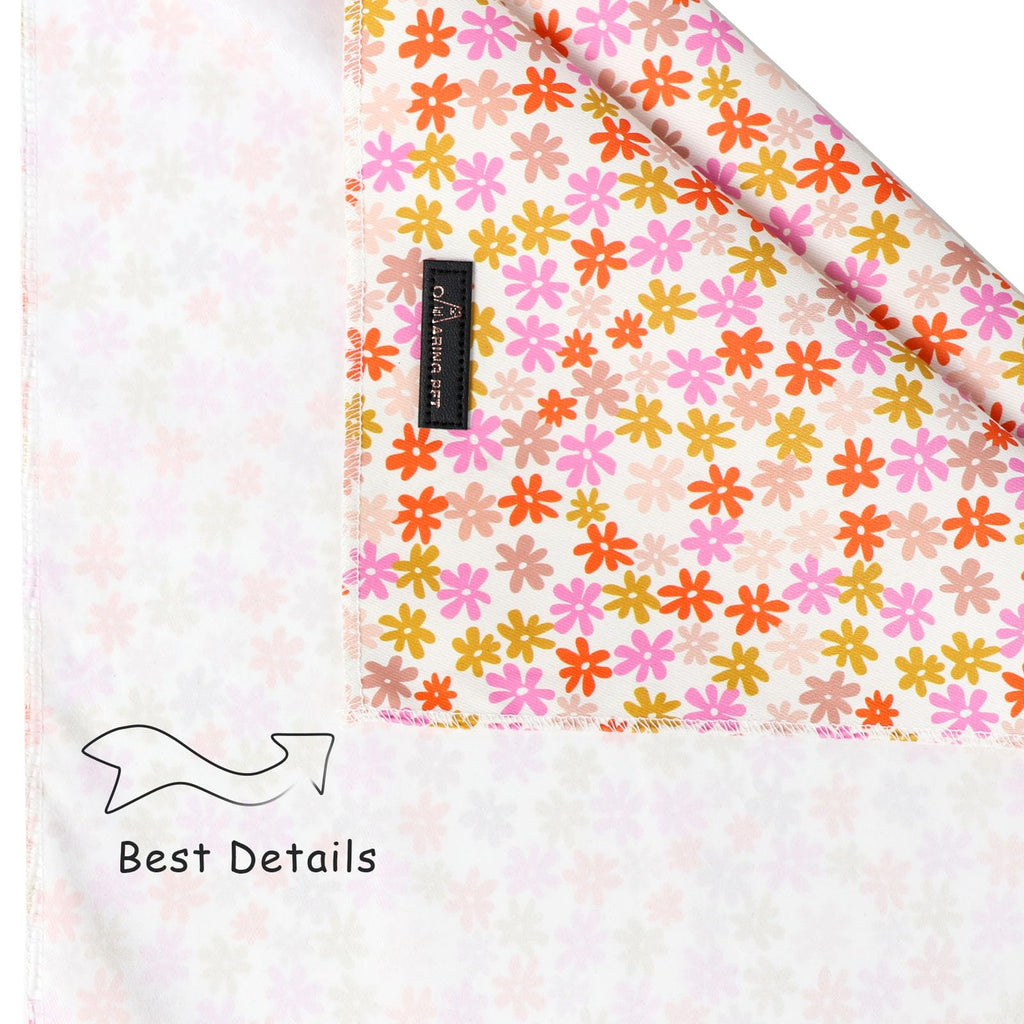 ARING PET Floral Dog Bandana, Spring Summer Daisy Flower Girl Pet Bandana Scarf Triangle Bibs for Puppy Small Medium Large Dogs-S