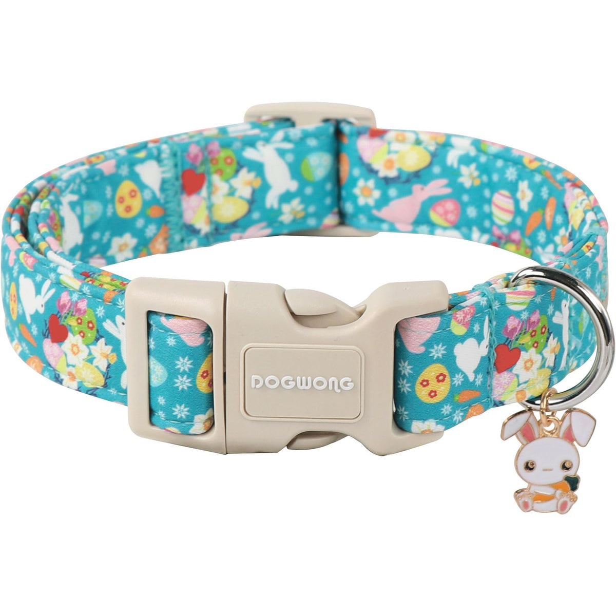 DOGWONG Cotton Hemp Dog Collar, Heavy-Duty Green Dog Collar Adjustable Soft Natural Fabric Pet Dog Collar Cute Wedding Puppy Necklace for Small Medium Large Dogs