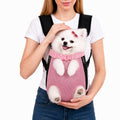 Inspack Dog Backpack Carrier/Cat Carrier, Adjustable Pet Front Carriers Travel Bag for Puppy Medium Dogs, Legs Out, Soft Ventilated Doggie Chest Carry Backpacks for Hiking/Camping, 7-11 lbs, Pink