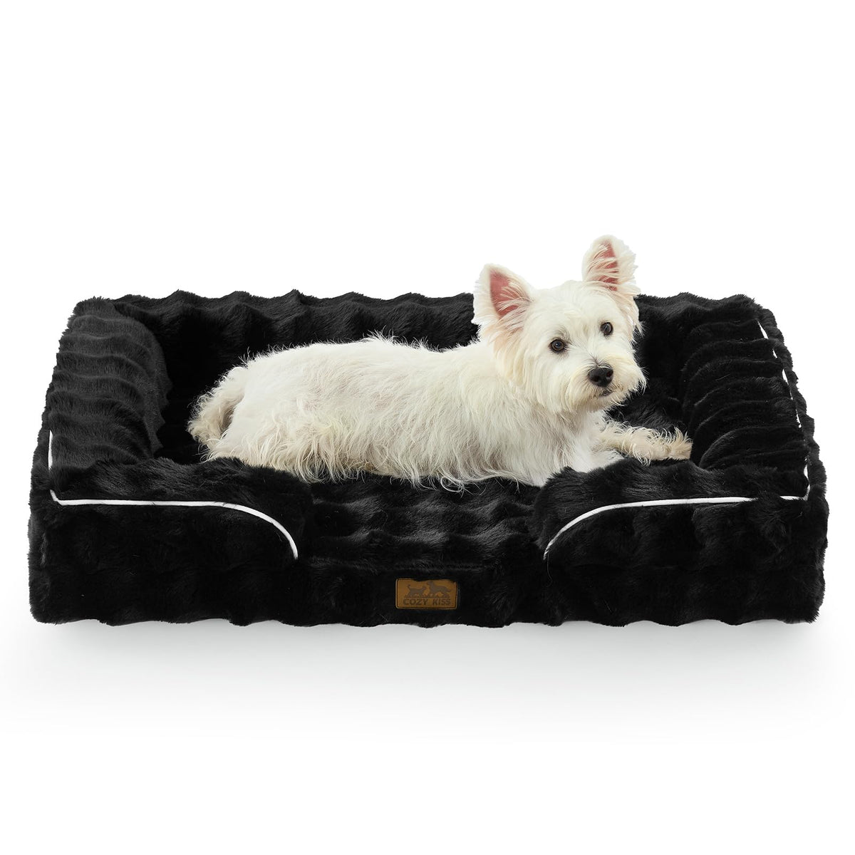 COZY KISS Warm Orthopedic Extra Large Dog Bed, XL 44x32 inch, Beige