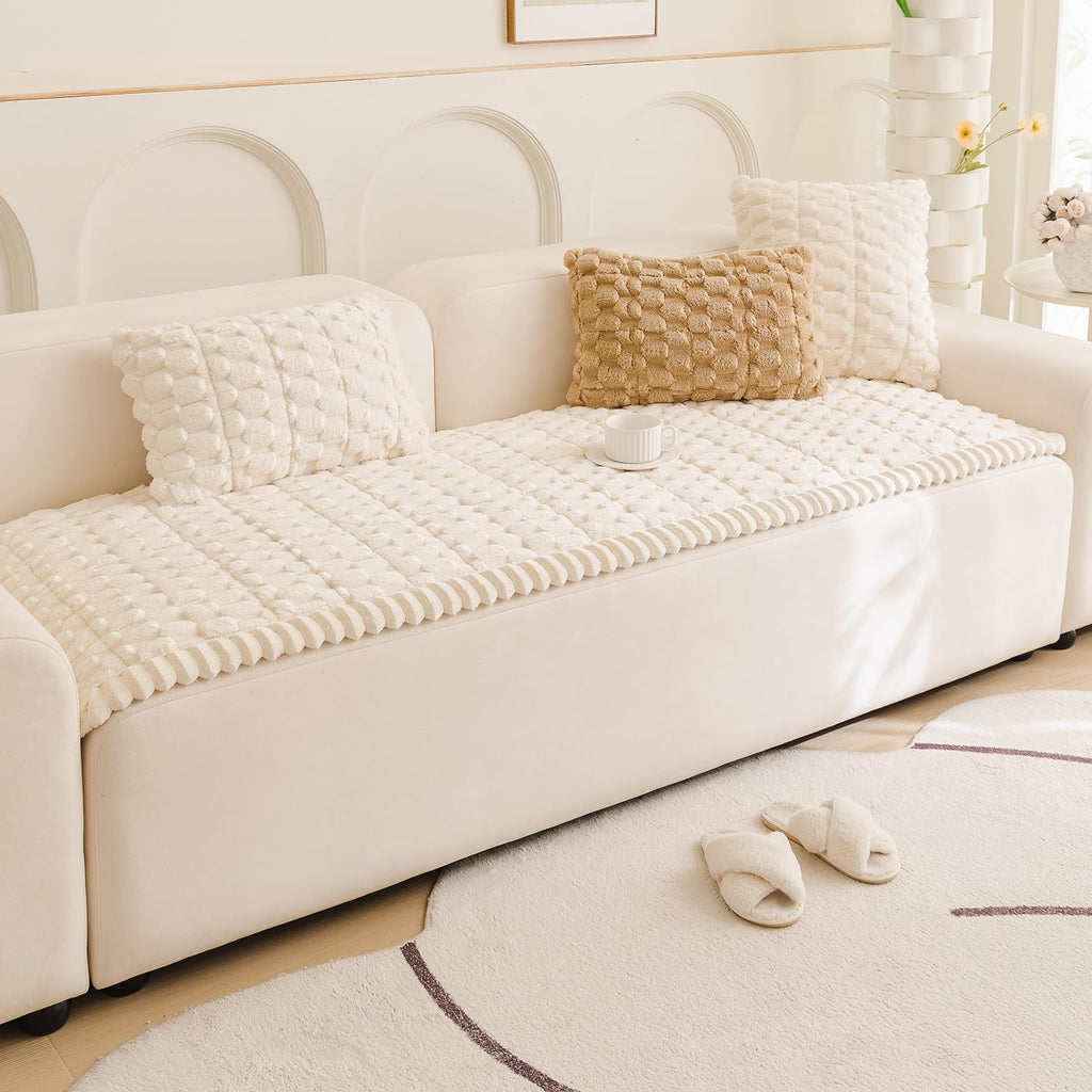Tiwwie Couch Cover for Dogs Fuzzy Sofa Covers for Pet, Non Slip Sofas Pad