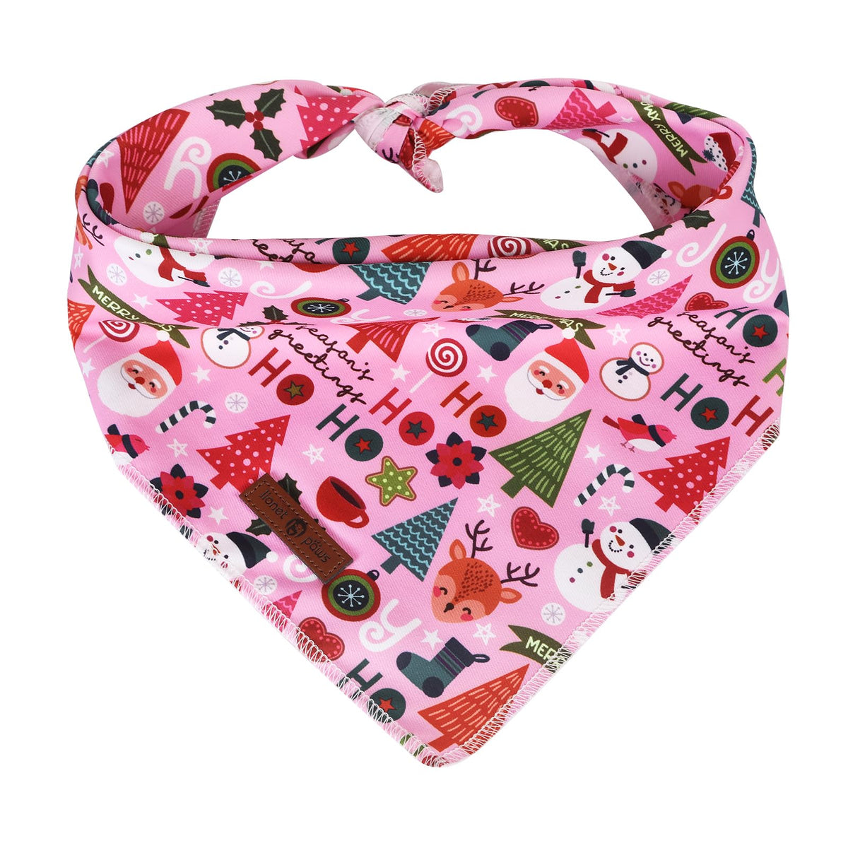 Lionet Paws Christmas Dog Bandana Washable Cotton Handkerchief Scarf Triangle Christmas Red Plaid Dog Bandanas for Medium Large Dogs Girl Boy