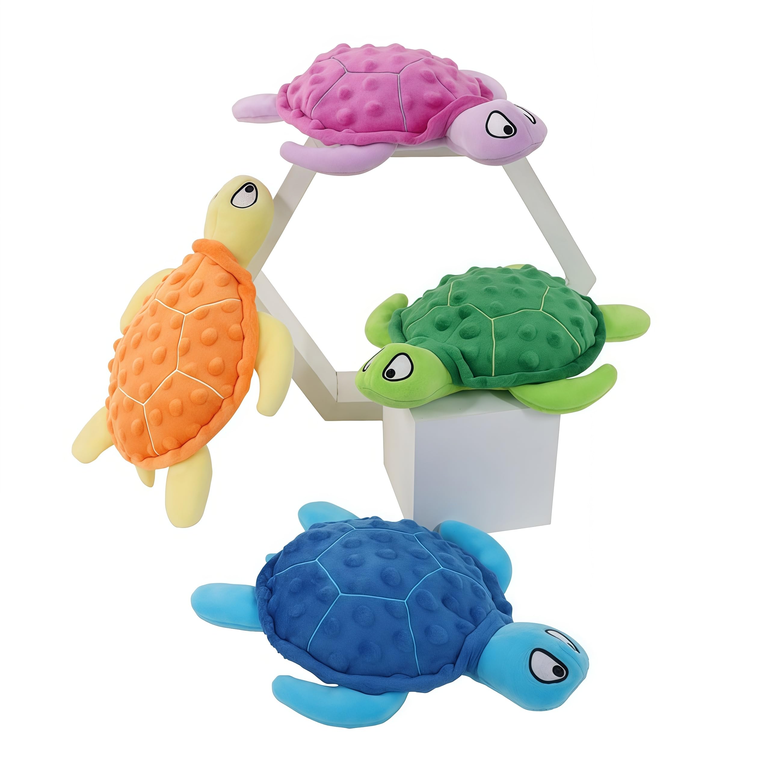 PandySarp Plush Turtle Dog Toy with Squeaker for Small Dogs and Puppies