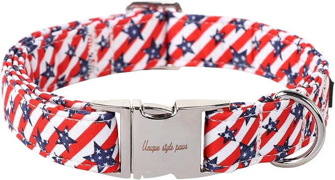 Unique style paws Dog Collar Metal Buckle Collar for Autumn Winter Christmas for Small Medium Large Boys Girls Dogs — S