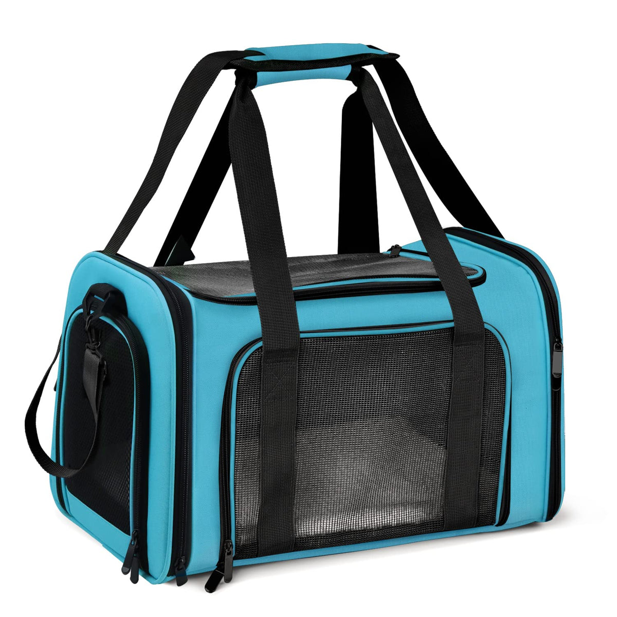 Henkelion Pet Carrier for Small Medium Cats Dogs Puppies up to 15 Lbs, TSA Airline Approved, Soft Sided, Collapsible Travel - Pink