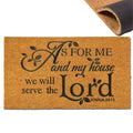 Coir Door Mat Outdoor Mats For Home Entrance,As FOR ME and My House We Will Serve The Funny doormats,Front Door mat,Indoor Entrance Embroidered Welcome Rubber Rugs Easter Home Decoration 30”x 18”