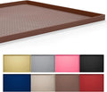 Hubulk Dog Feeding Mat,100% Waterproof Food Grade Silicone Pet Food and Water Bowl Placemat,Dishwasher, High Raised Edge to Prevent Spills,Nonslip Tray to Stop Messes on Floor（32"x24"x1.0", Brown）