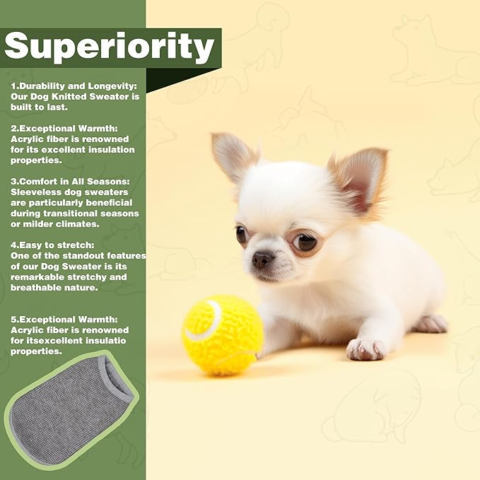 Cozy and Functional Dog Shirts for Small Puppies: Stretchable Green Attire with Easy-On Design, Ideal for Chihuahuas and Yorkies - Enhance Comfort and Playfulness on Chill Days Medium