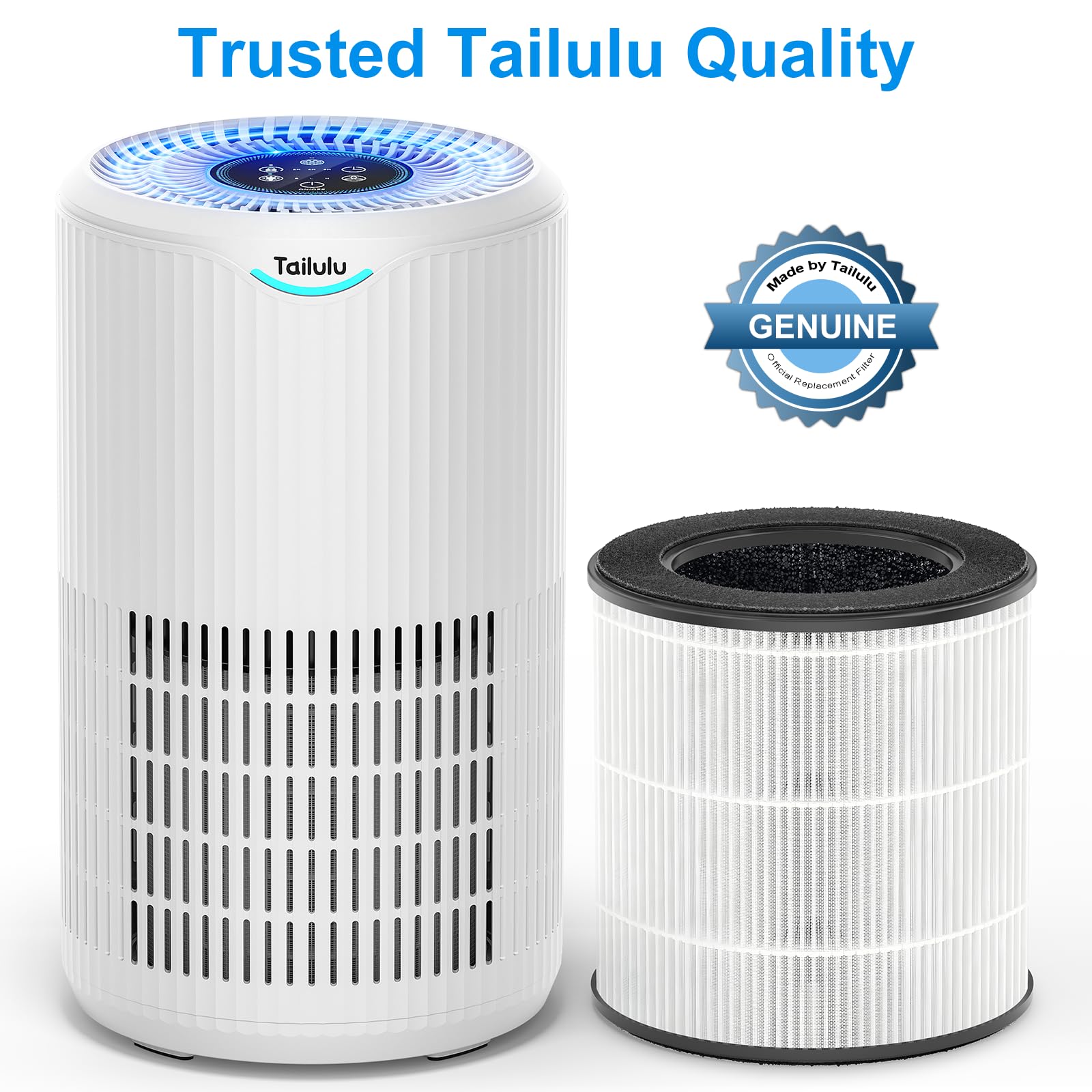 Tailulu Official D09 Air Purifier Replacement Filter, 1 Pack