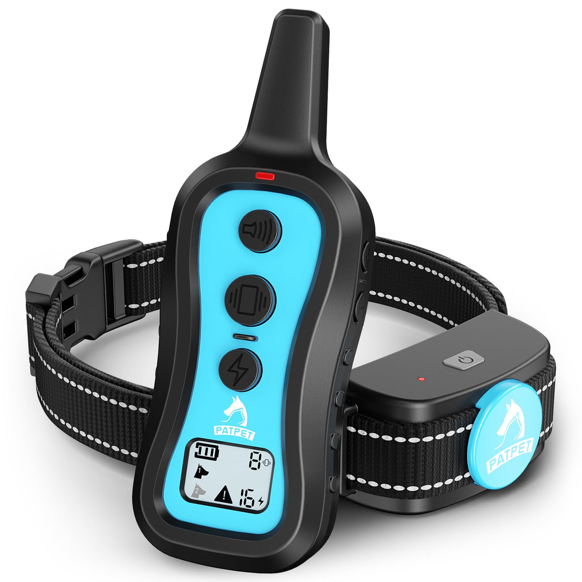 PATPET Dog Training Collar Shock Collar with Remote - 3 Training Modes, Beep, Vibration and Shock, Up to 1000 ft Remote Range, Rainproof for Small Medium Large Dogs