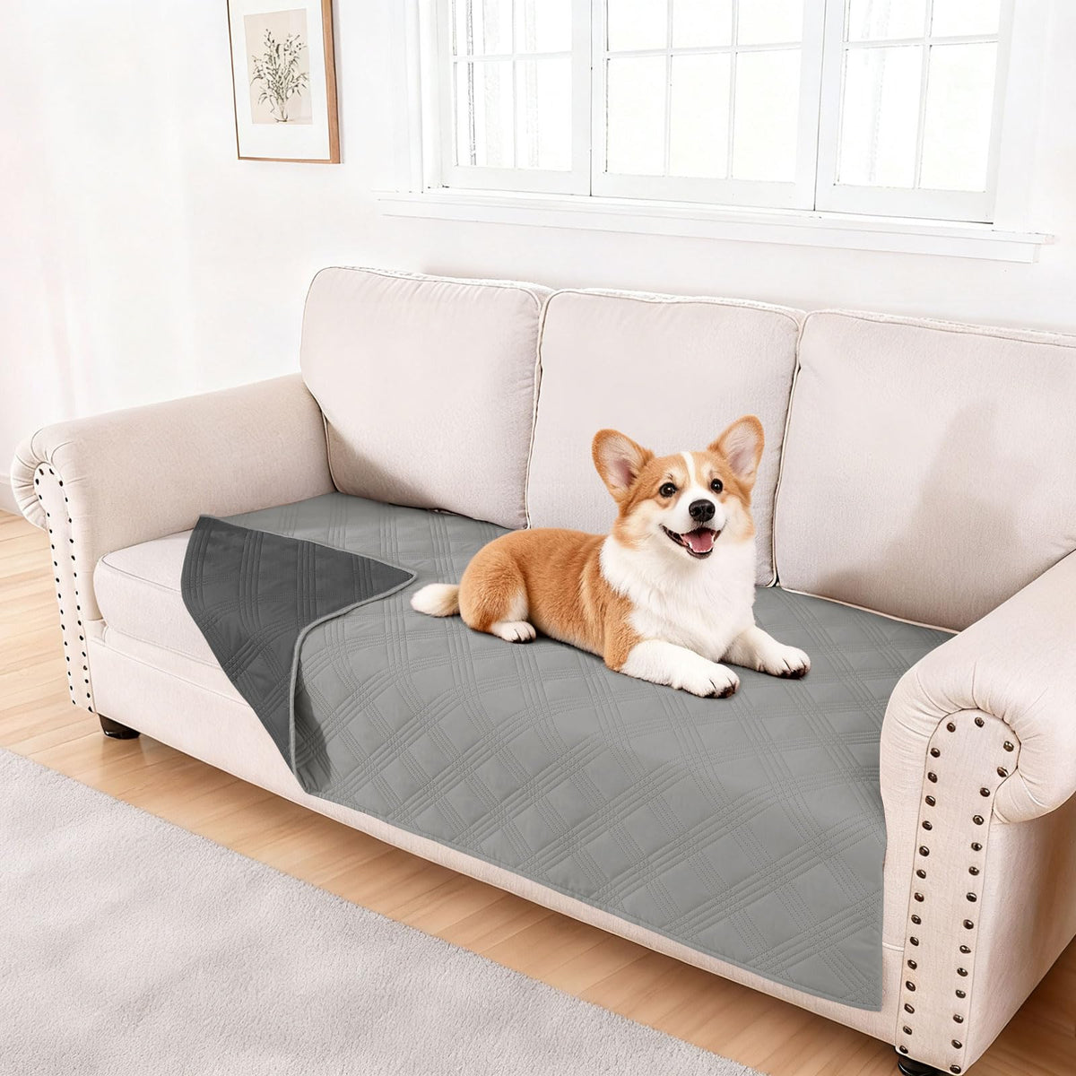hyha Waterproof Dog Bed Blanket - Soft Pet Blanket & Sofa Cover for Dogs