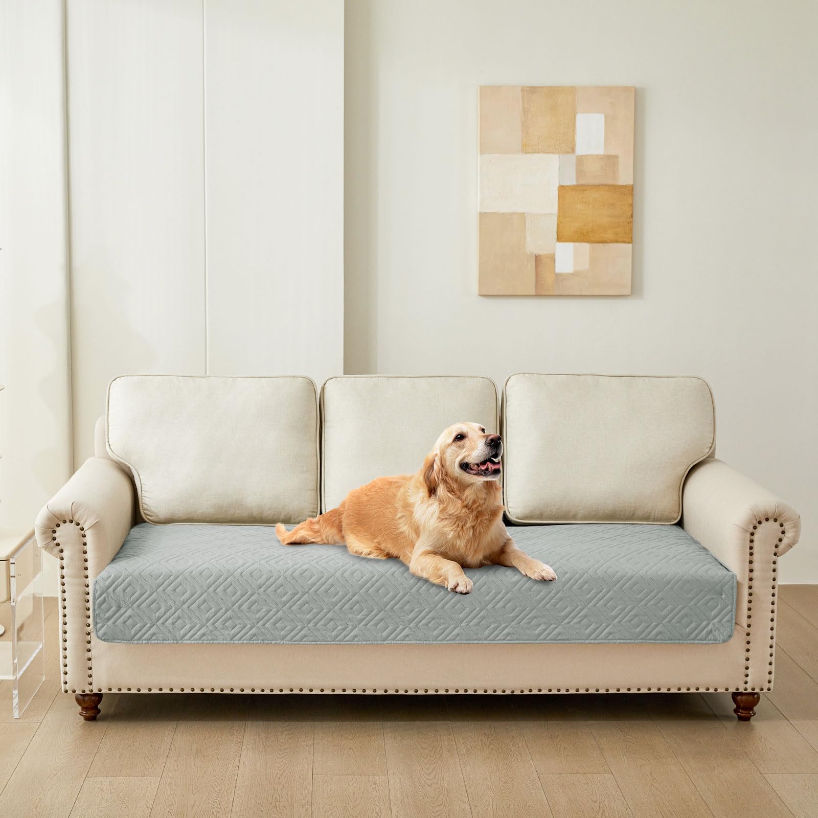 hyha Waterproof Reversible Dog Blanket, Pet Blanket for Sofa Couch