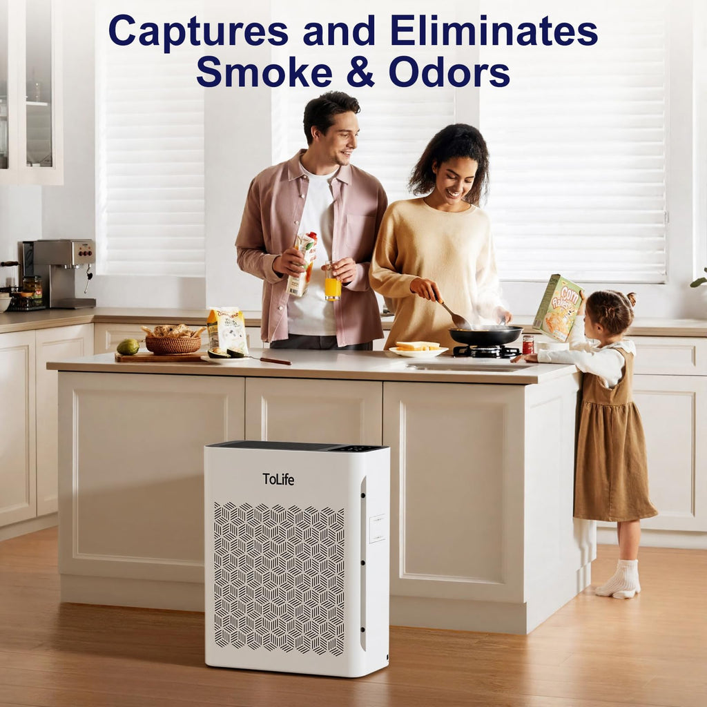 Tolife Air Purifier for Home Large Room up to 1095 Ft² with Sleep Mode