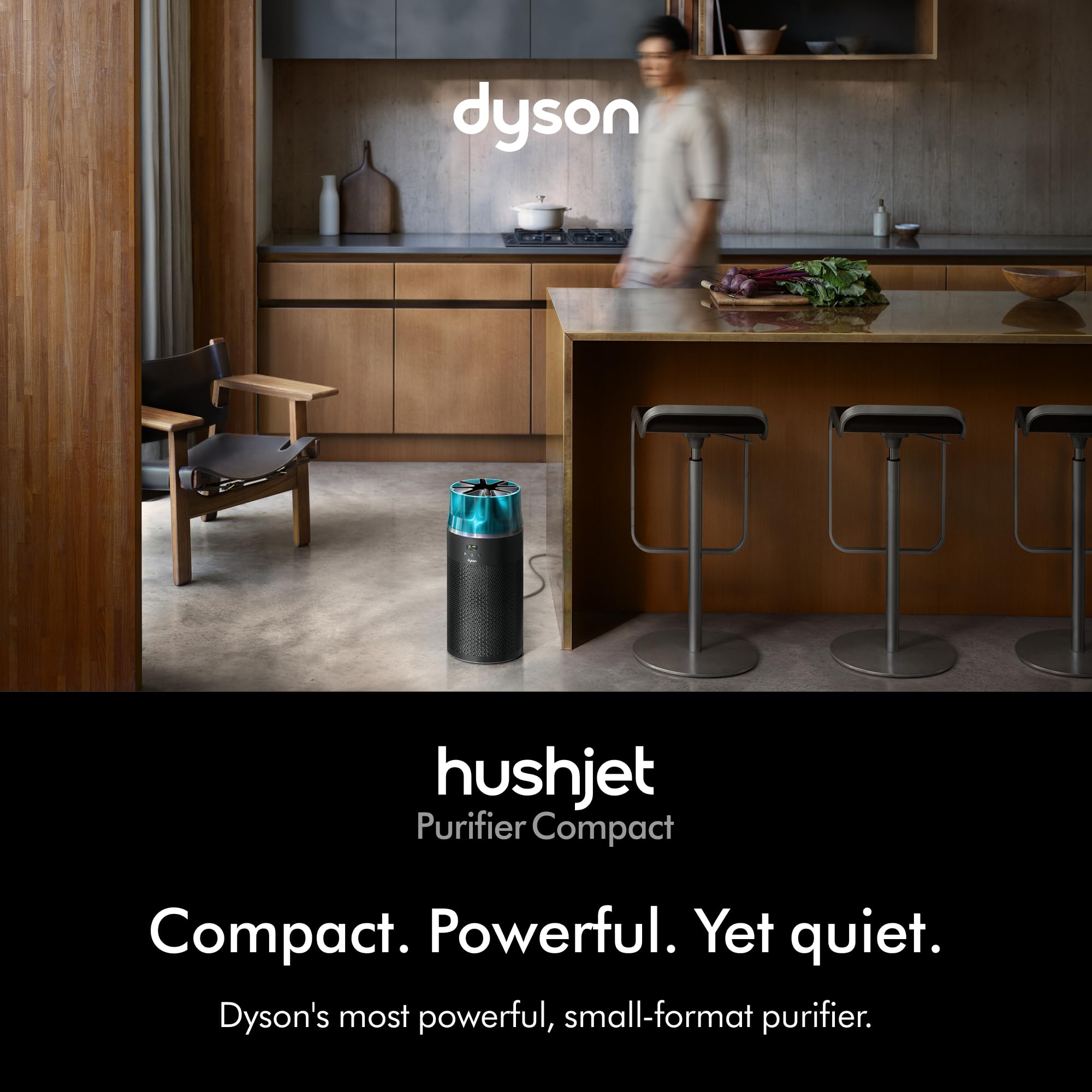 Dyson Hushjet Compact Air Purifier, Powerful and Whisper-quiet (Black/Teal)
