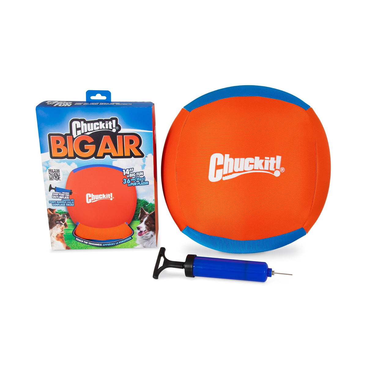 Chuckit! Big Air Fetch Ball Dog Toy, Herding Instincts, 14-in