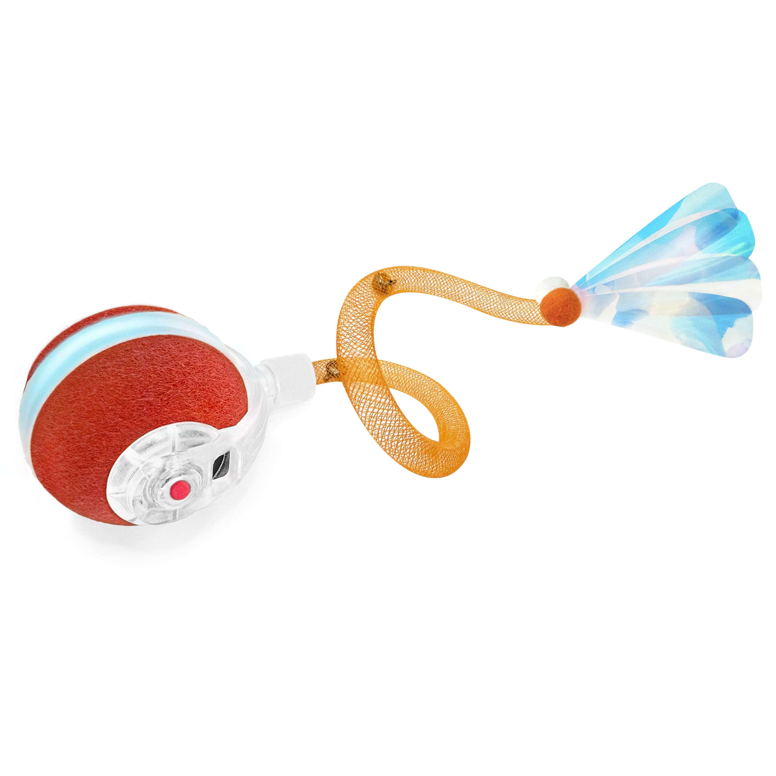 Jkanti Interactive Cat Toys for Indoor Cats,The 3rd Generation Agile Moving Cat Ball with Elastic Mesh Tail,Automatic Kitten Toys for Bored Indoor Cats,Motion Activated (Orange)