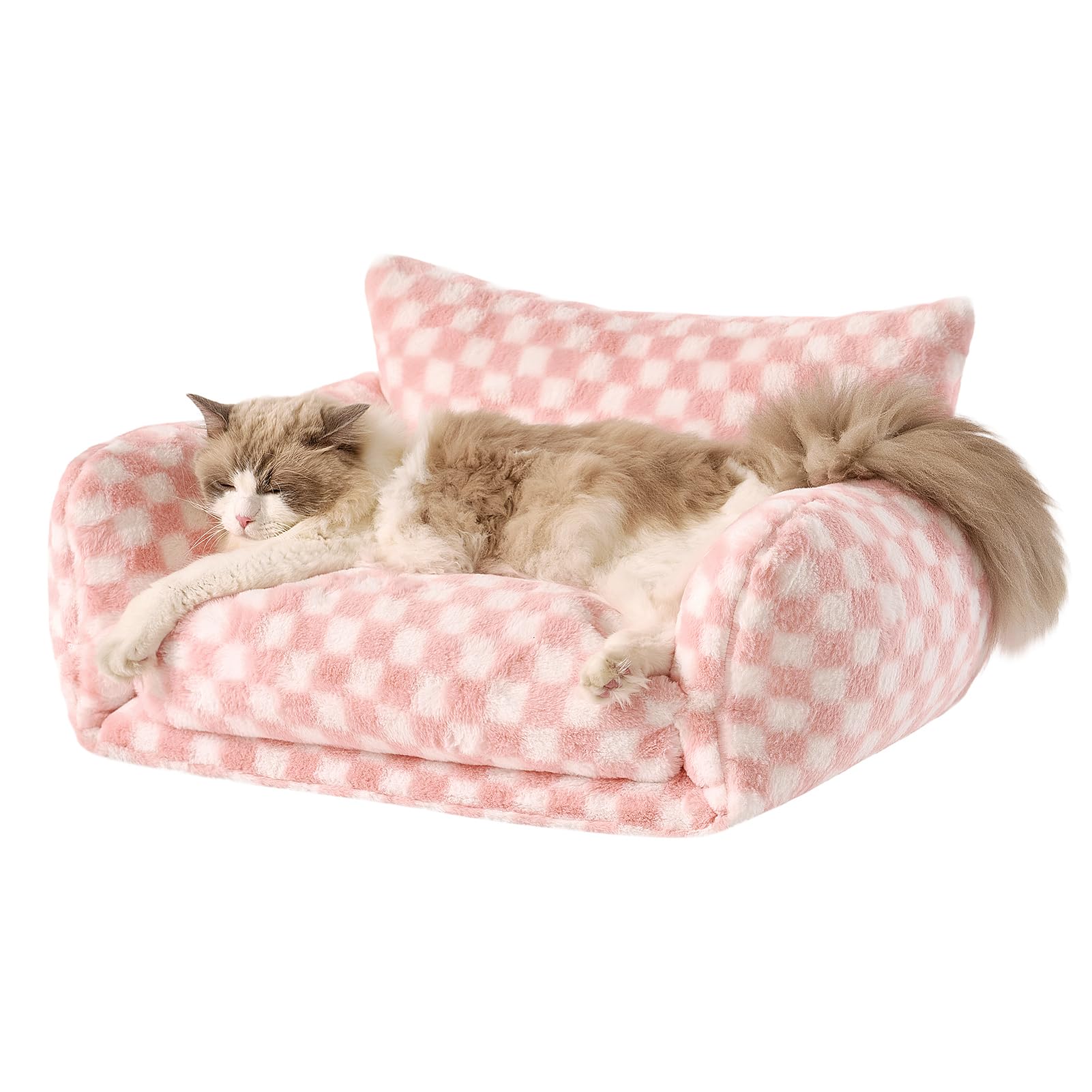 Hollypet Cat Bed Small Dog Orthopedic Couch Beds for Pets up to 20 lbs