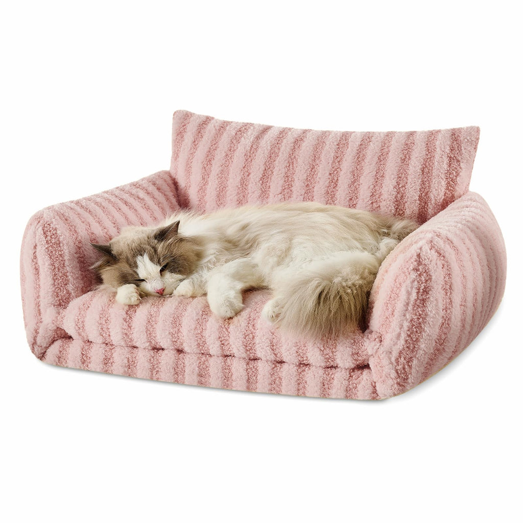 Hollypet Cat Bed Small Dog Orthopedic Couch Beds for Pets up to 20 lbs