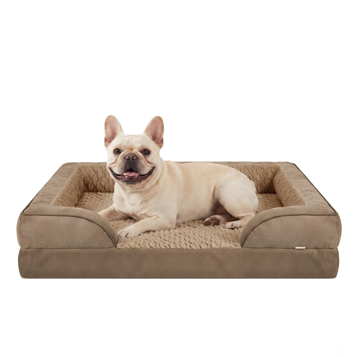 INVENHO Orthopedic Medium Dog Dogs, Egg-Crate Foam Dog Couch with Washable Removable Cover, Waterproof Lining and Nonskid Bottom