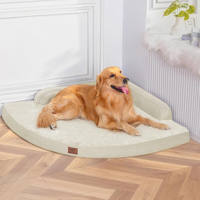 MEKIY Orthopedic Waterproof Dog Bed with Sides for Large Medium Dogs