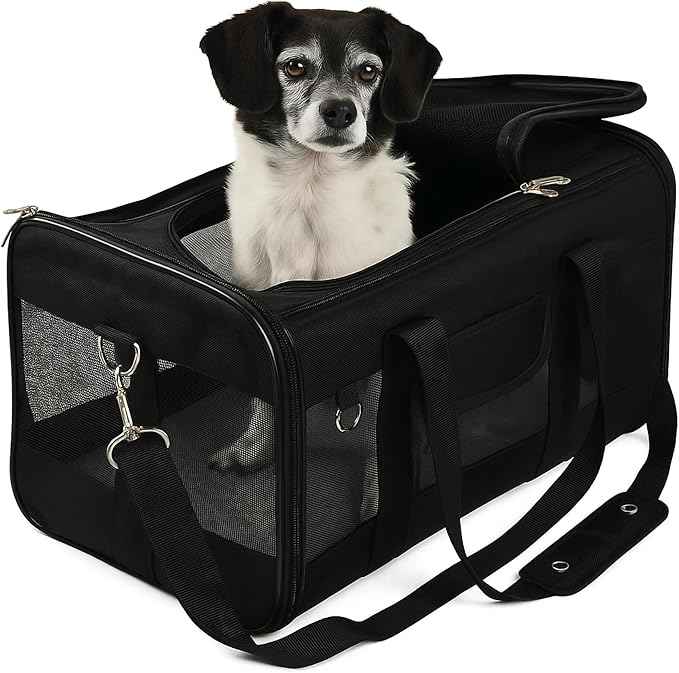 Sherpa Original Deluxe Travel Pet Carrier, Airline Approved & Guaranteed On Board - Black, Small
