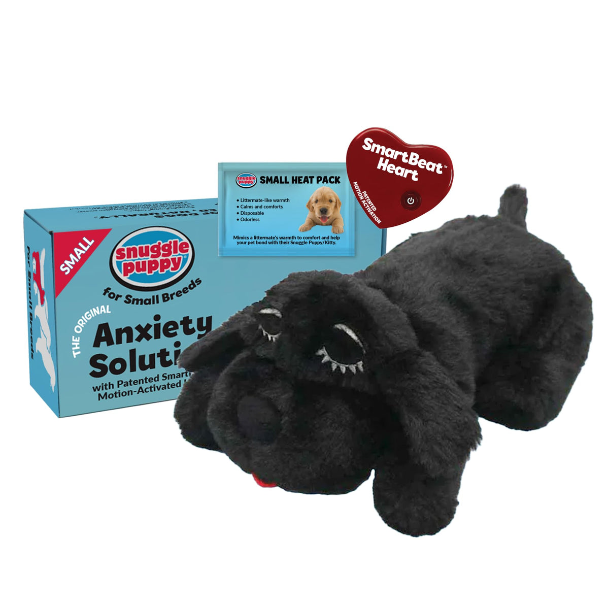 Snuggle Puppy Junior Heartbeat Toy, Calming Comfort, Small Breeds - Cream