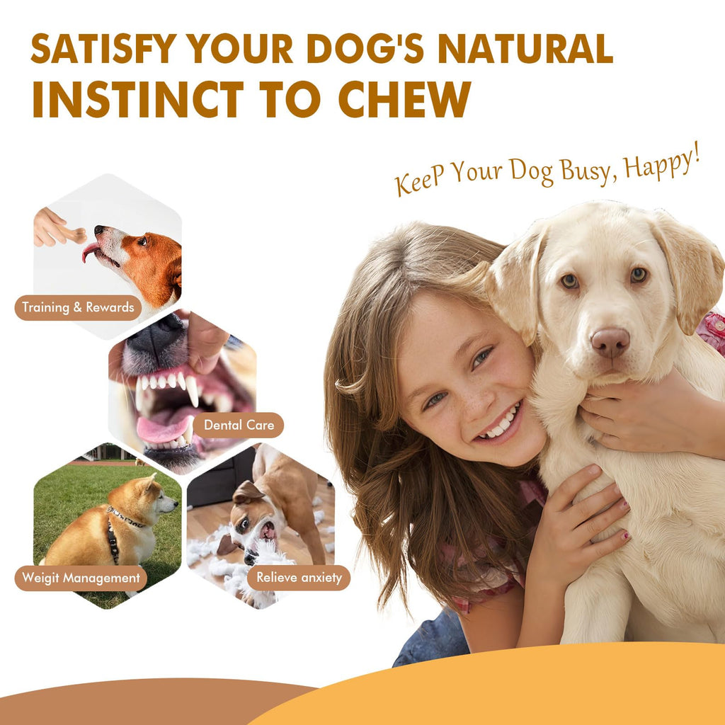 2 Pack Durable Dog Chew Toys for Aggressive Chewers-Puppy Teething Toys, Long-Lasting Dog Bones for Medium & Large Breeds-Indestructible Chew Toys for Dogs to Keep Them Busy & Support Dental Health