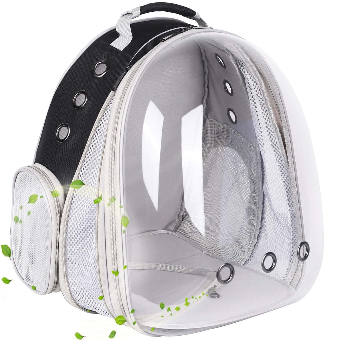 Large Cat Backpack Carrier, 20 Pounds Cat Carry Bookbag, Space Capsule Astronaut Clear Bubble Front Extension to Transport Small Puppy Bunny