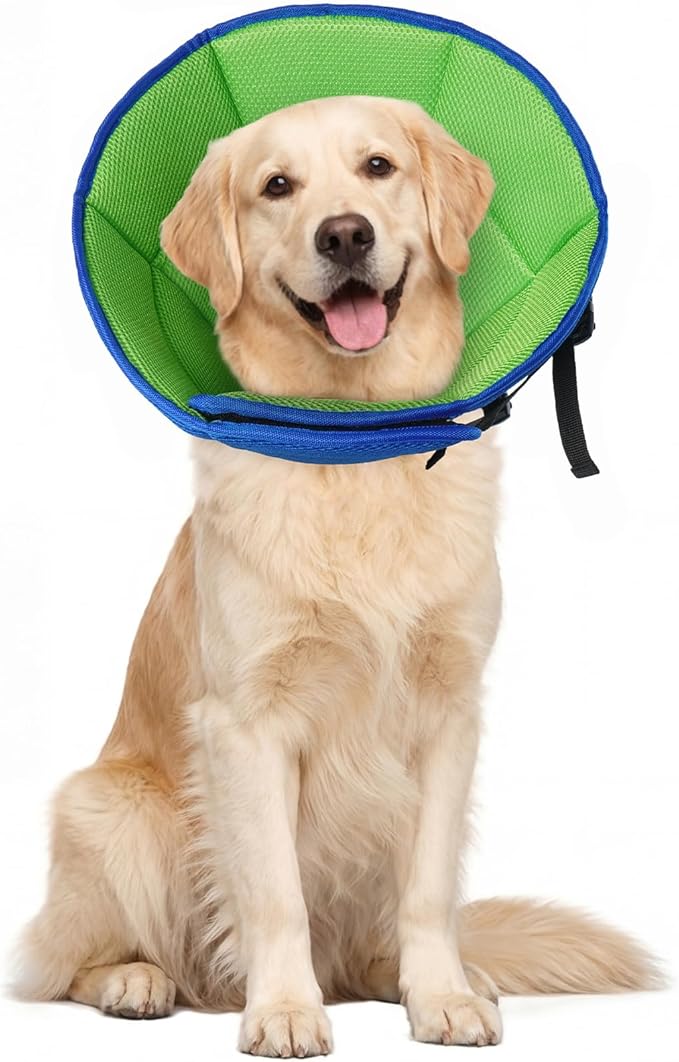 Allroaring Soft Dog Recovery Cone Adjustable Stop Licking Wounds Purple M