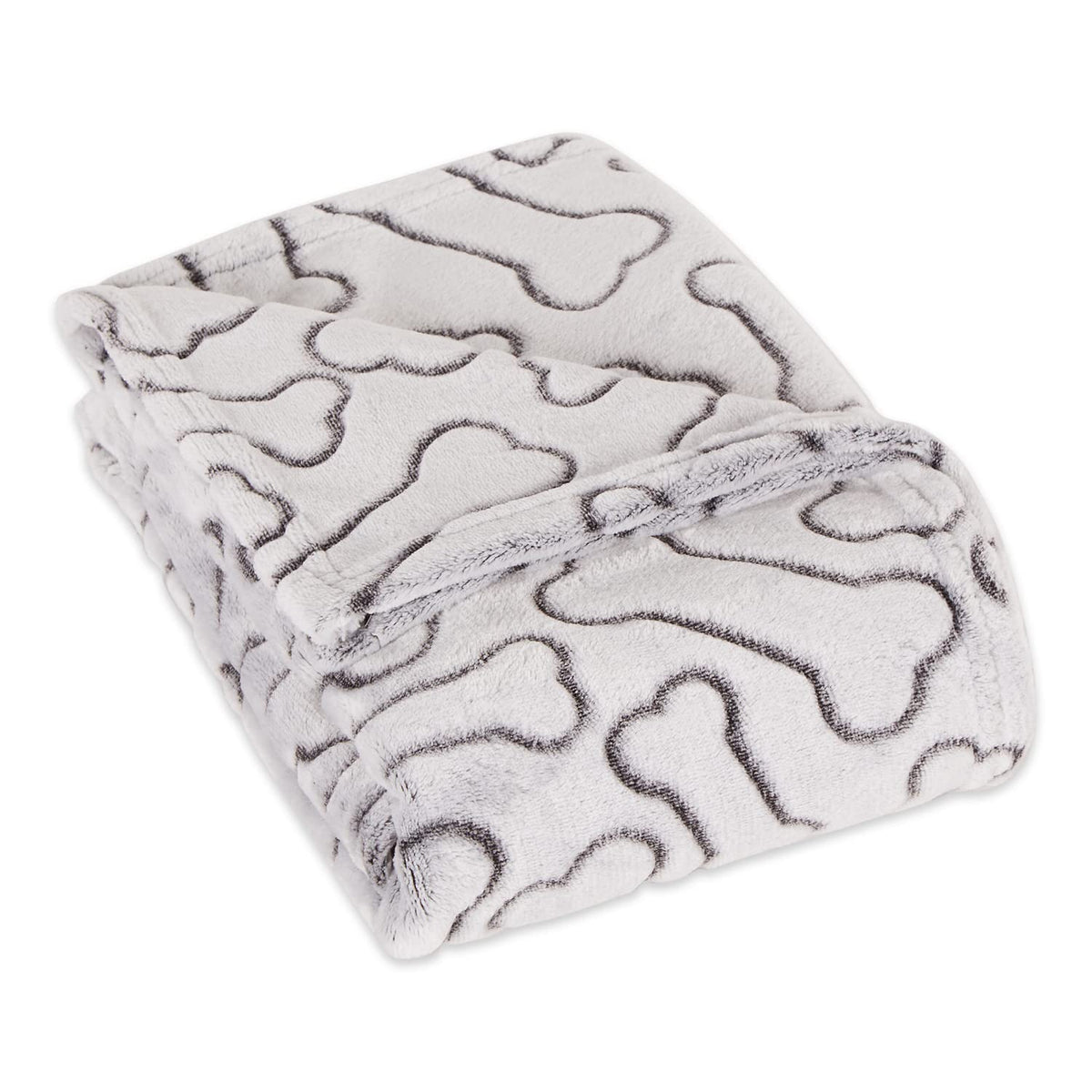 Bone Dry Embossed Bone Collection, Pet Blanket, 36x48, Black