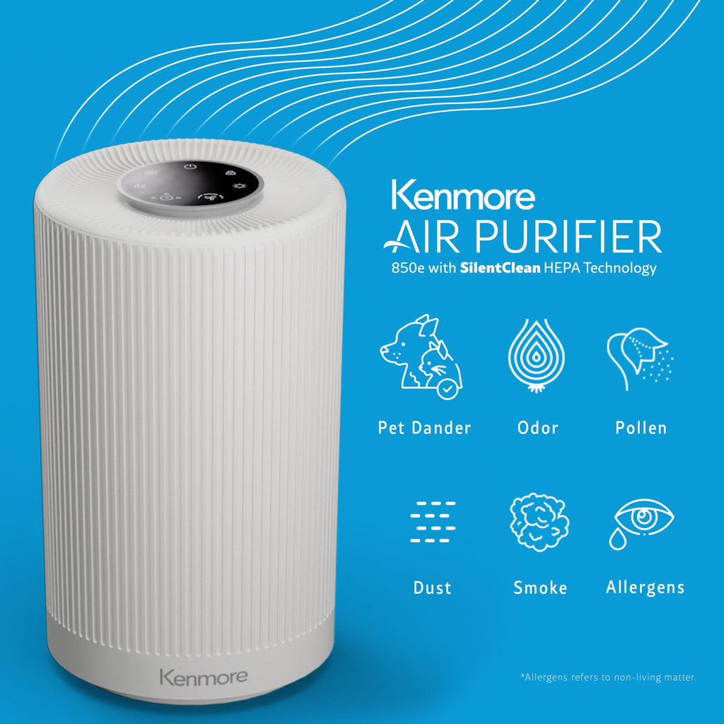 Kenmore Air Purifier with H13 True HEPA Filter, Covers Up to 850 Sq.Foot