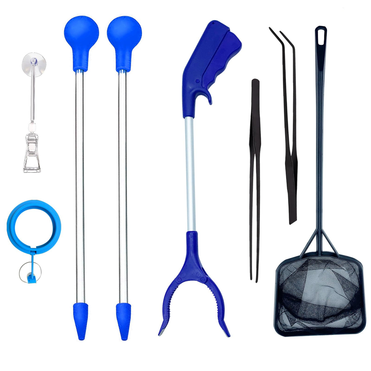 Aquarium Choice Coral Feeder Long Syringe, 2 Units, SPS HPS Marine Reef Coral Feeder Tool, 2 Tweezers for Coral Frag, Fish Excreta Cleaner