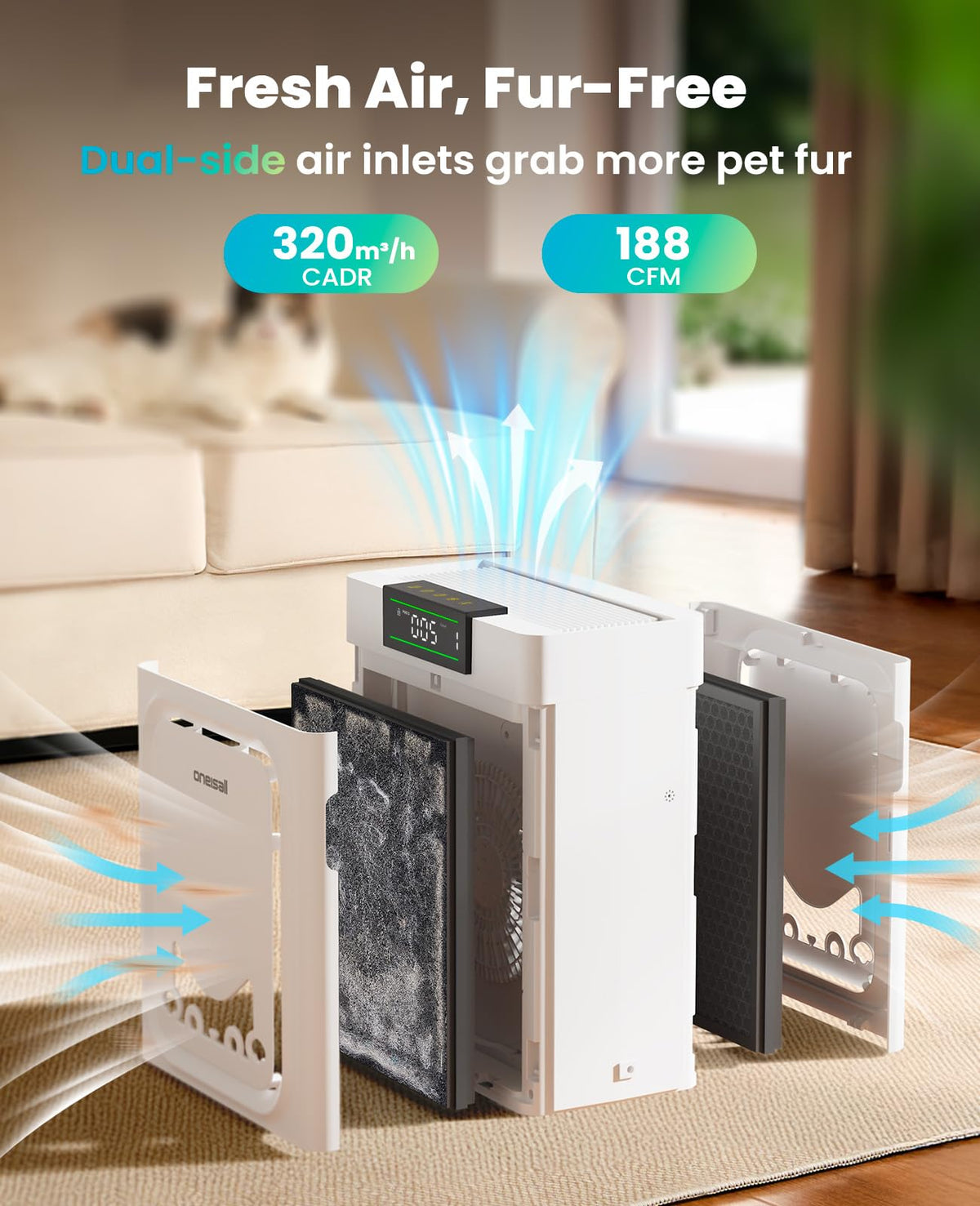 oneisall Pet Air Purifiers for Home,PP05