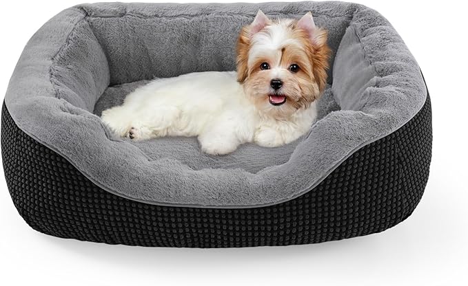 INVENHO Small Dog Bed Washable Orthopedic Calming Warming Durable Pet Bed with Anti-Slip Bottom