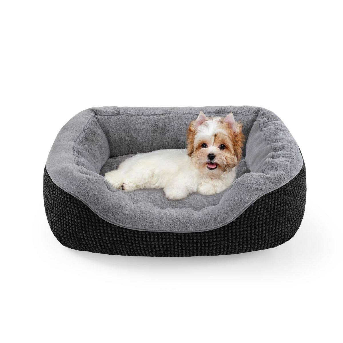 INVENHO Small Dog Bed for Small Dogs, Cat Beds for Indoor Cats Washable, Orthopedic Dog Bed, Warming Soft Calming Sleeping Puppy Bed Durable Pet Bed with Anti-Slip Bottom S(20"x19"x6")