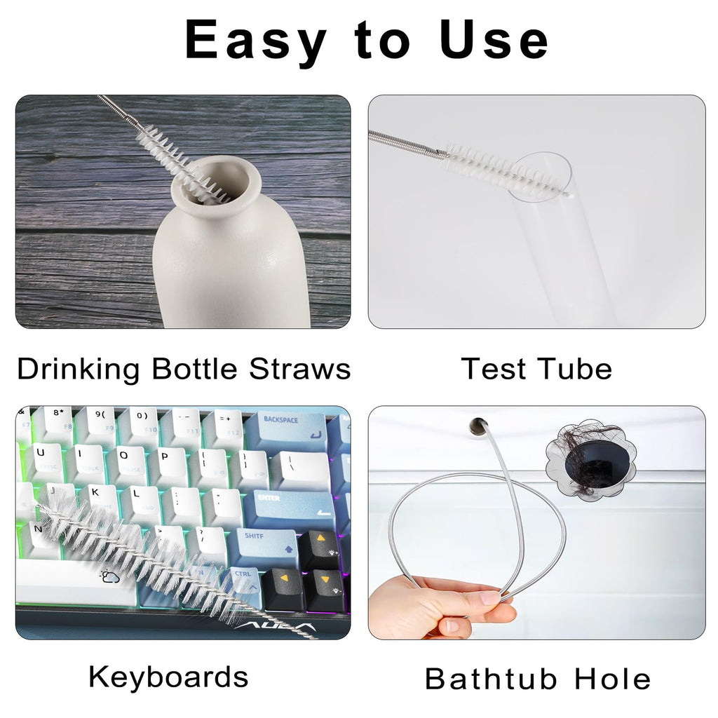 CiaraQ 11-Piece White Tube & Pipe Cleaning Brush Set