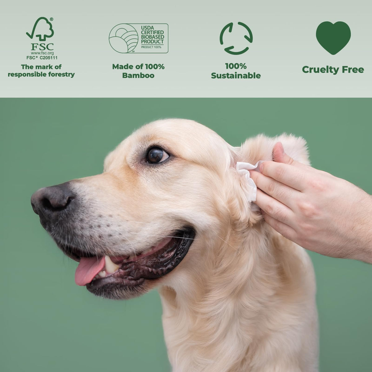 ATIFBOP Dog Wipes for Paws and Butt, 400 ct, Coconut Scented