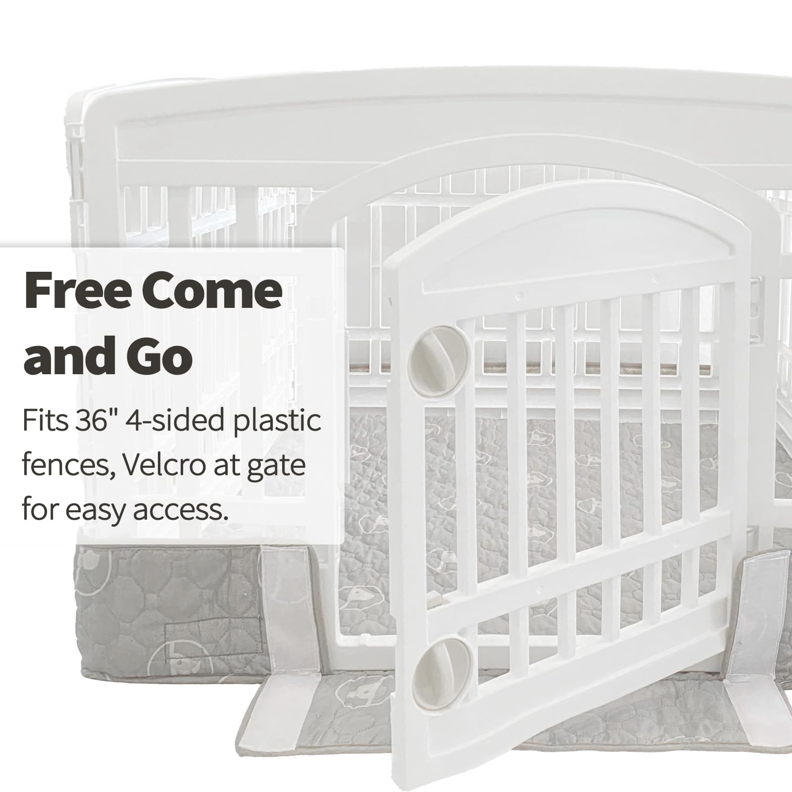 PJYuCien Playpen Bottom Pad for 36'' Width 4 Panel Pen, Gray