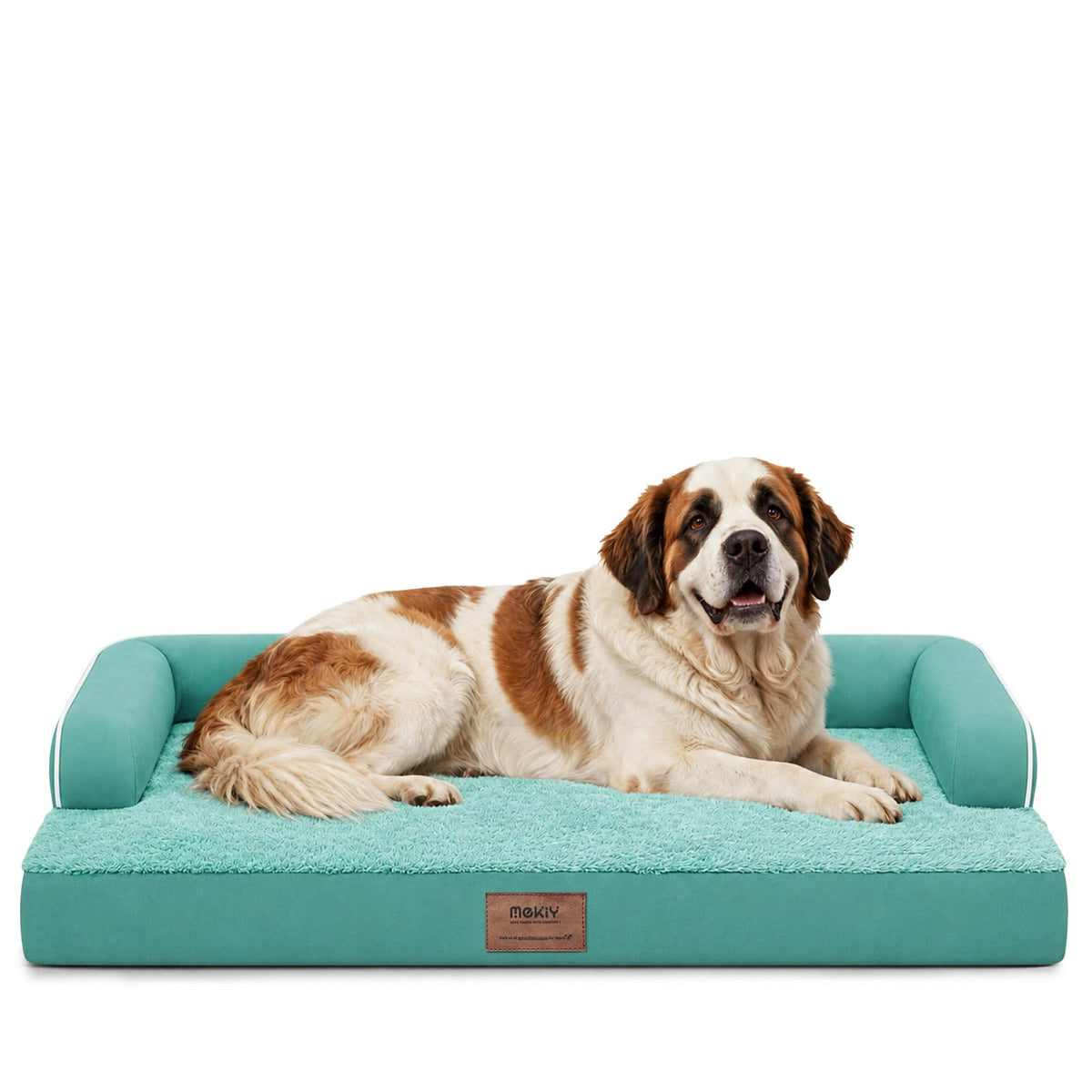 MEKIY Orthopedic Waterproof Dog Bed with Bolster for Extra Large Size Dogs