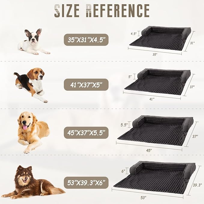 WINDRACING Luxury Dog Couch Bed, Washable Calming Dog Couch Cover, Couch Protector for Dogs, Waterproof Sofa Bed, Pet Bed Mats for Couch, Pet Couch Covers for Sofa (Grey
