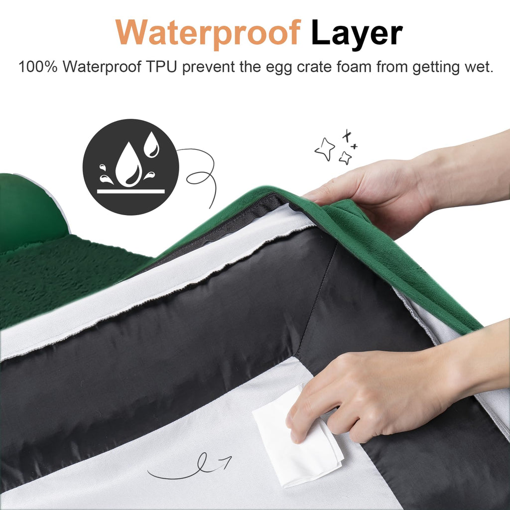NANUYA Orthopedic Dog Bed for XX-Large Dogs, 44 x 34 Inch, Emerald