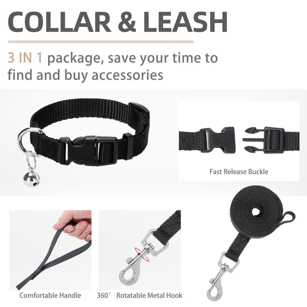 PUPTECK Dog Harness, Collar and Leash Set No Pull for Small Medium Sized