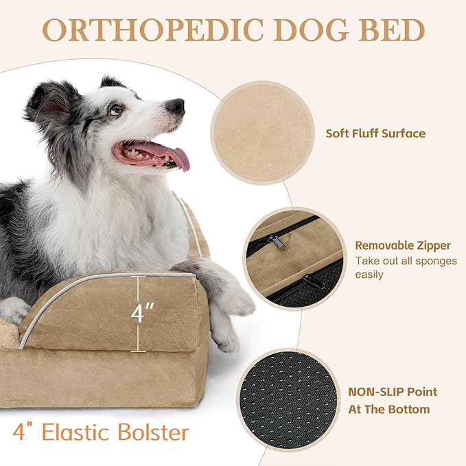 Comfort Expression Waterproof Orthopedic Dog Beds for Large Sized Dog