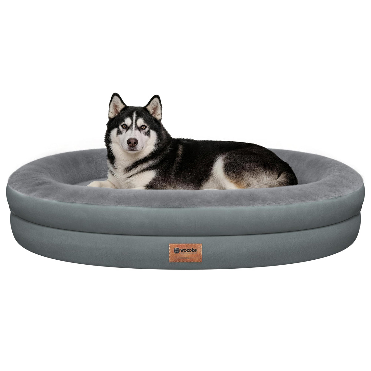 WOZOKE Waterproof Orthopedic Dog Bed for Medium Dogs, Black