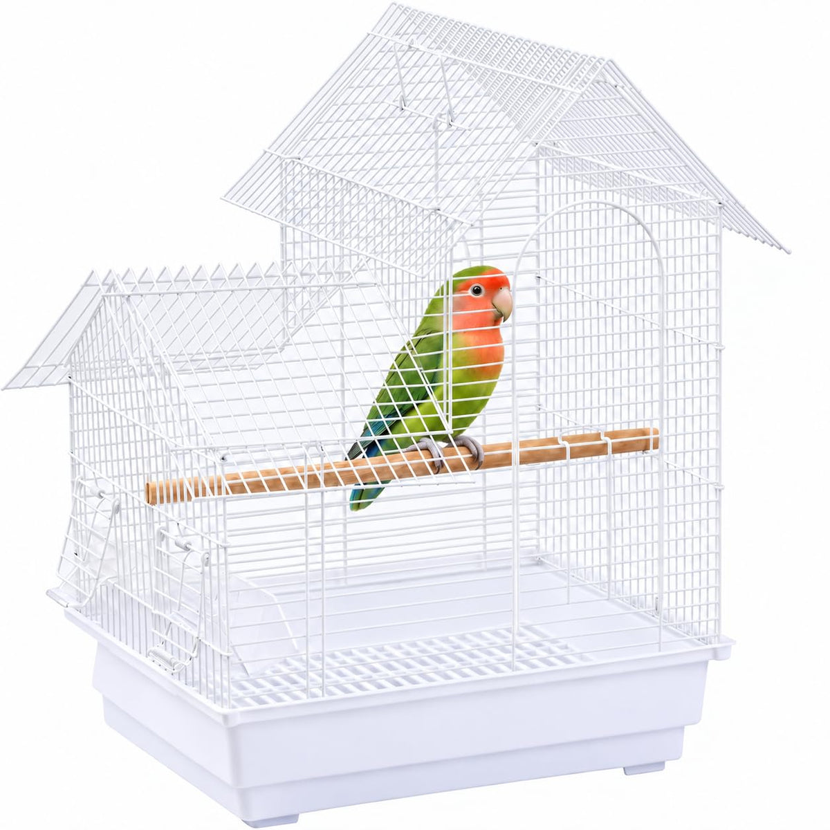 Small Bird Cage, Lightweight Hanging Travel Cage with Removable Tray