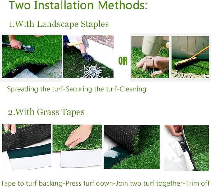 Petgrow Synthetic Artificial Grass Turf 11FTX18FT for Indoor Outdoor Dog Synthetic Grass Mat, Party Wedding Christmas Balcony Garden Astro Turf Rug,Drainage Holes Faux Fake Grass Rug Carpet for Pets