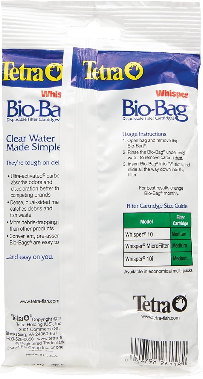 Tetra Whisper Bio-Bag Medium Filter Cartridge for Aquariums, 1 Count