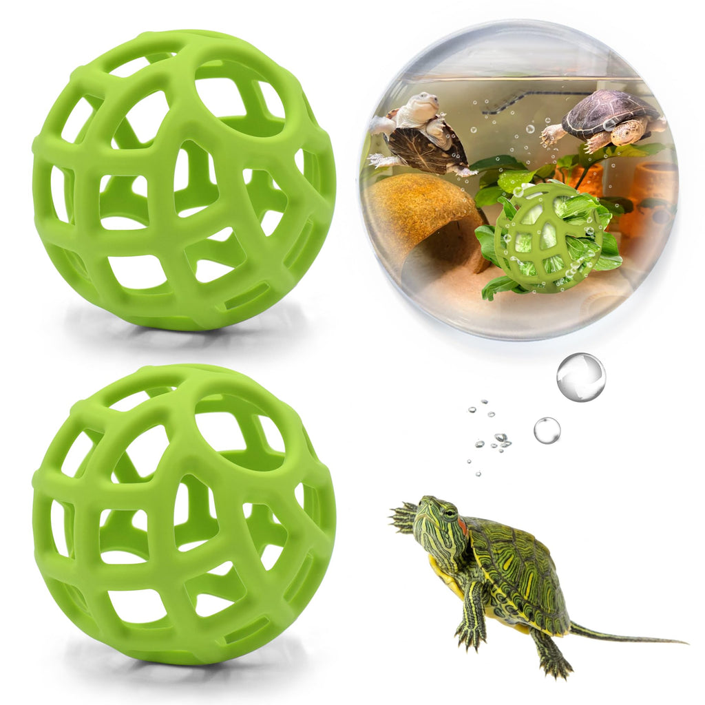 BUYBYLOV Turtle Feeder Ball, Aquatic Turtle Tank Accessories, Red Eared Slider Turtles Toys, Aquarium Decorations